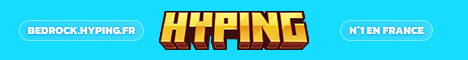 HYPING - LE MEILLEUR SERVEUR MINECRAFT BEDROCK DE 2025 banner
